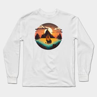 riding a boat to have some peace Long Sleeve T-Shirt